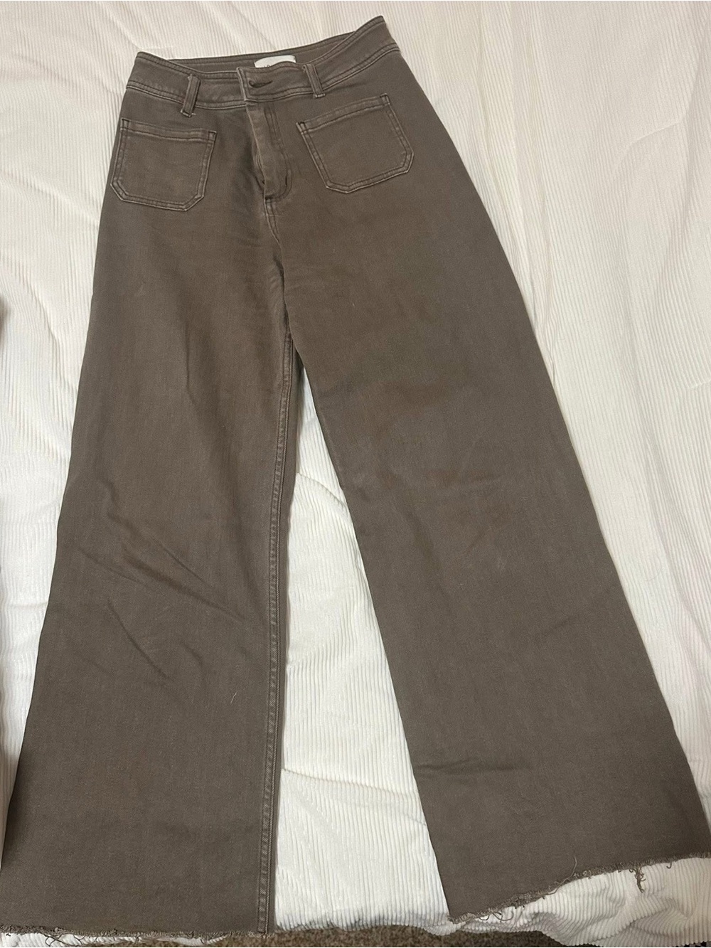 Miu Miu Wide-Leg Jeans in Dark Brown